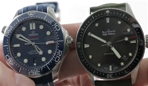 blancpain fifty fathoms vs omega seamaster|Review The Blancpain Fifty Fathoms Bathyscaphe Day Date.